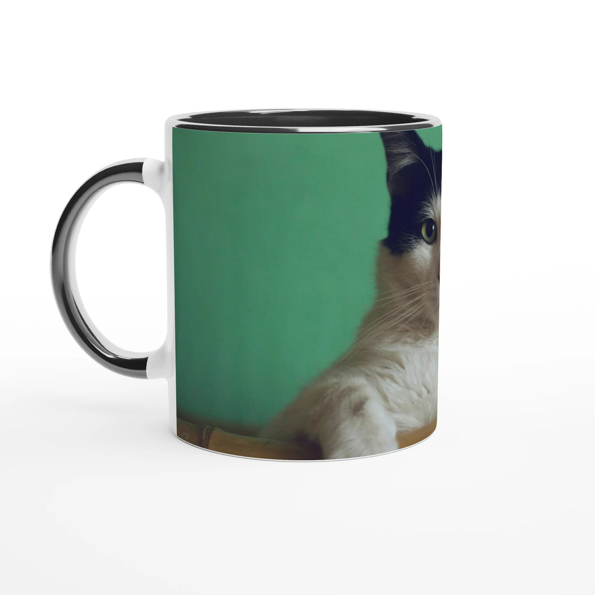 Personalised mug in everyday use