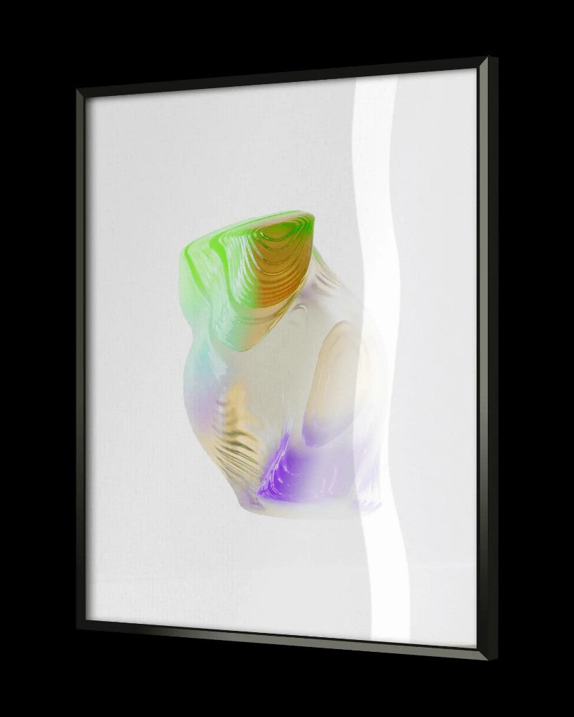 Classic semi-glossy poster in a thin black metal frame, shown at an angle
