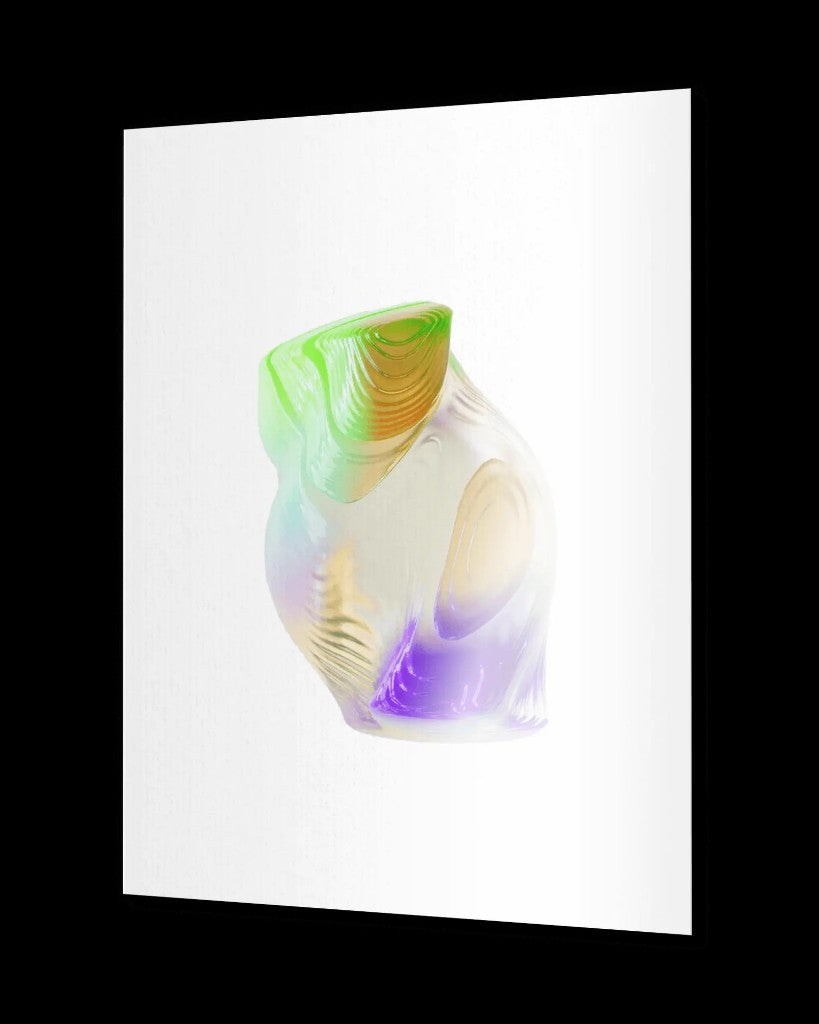 Classic semi-glossy paper poster shown at an angle on a black background